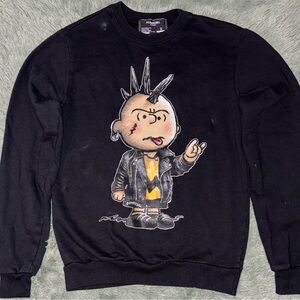 Black Graphic Sweater